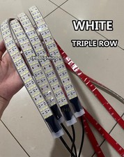 IP68 PURE WHITE 4FT 6.5FT TRIPLE ROW Strobe LED Underglow Wheel Strips Lights picture