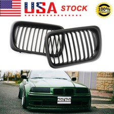 Matte Black Front Kidney Grilles For 1996–1999 BMW 3 Series E36 M3 Coupe Sedan picture