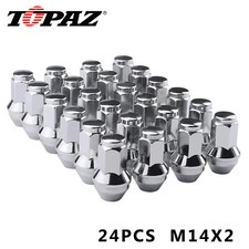 24PCS REPLACEMNT SOLID LUG NUTS 14X2 THREAD CHROME FIT FORD F-150 EXPEDITION picture