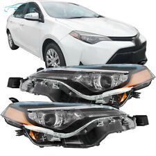 Pair of Headlights For 2017 18-2019 Toyota Corolla L/Le/Le Eco Halogen Headlamps picture