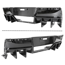 For Corvette C7 2014-2019 Gloss Black Big Fin Complete Rear Bumper Diffuser Kit picture