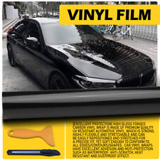 1pcs Gloss Black Vinyl Wrap Car Sticker Film Decal Bubble Free For Honda Accord picture