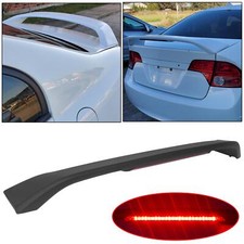 For 06-11 Honda Civic 4DR SI Paintable Trunk Spoiler Wing LED Brake Light Lamp picture