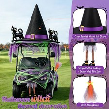 Halloween Golf Cart Decorations Kit, Witch Theme Halloween Car Decor picture