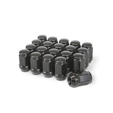 20 pcs Black Bulge Acorn Wheel Lug Nuts 12x1.5 Closed End 1.38