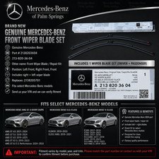Mercedes-Benz E CLS AMG GT Genuine Front Window Windshield Wiper Blade Set NEW picture