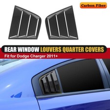 For 2011-2023 Dodge Charger Carbon fiber Finish Rear Window Quarter Louver Cover picture