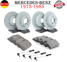 Front & Rear Rotors & Brake Pads With Sensors For 73-85 Mercedes-Benz Vehicles picture