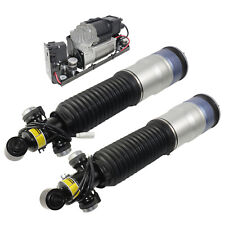 Pair Rear Air Struts Absorbers+Air Suspension Compressor For BMW 750Li 760Li picture