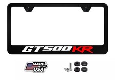 GT500 KR Mustang Shelby License Plate Frame | Black Metal | Street Racing Muscle picture