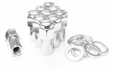 20x Lug Nuts M12x1.5 Chrome Mag Wheel Nut for Chevrolet Camaro S10 Pontiac GMC picture