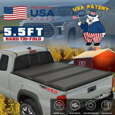 5.5 5.7FT FRP Hard Tri-Fold Tonneau Cover Truck Bed for 2022-2024 Toyota Tundra picture