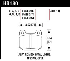 Hawk Performance HB180N.560 Fade Resistant Disc Brake Pads picture