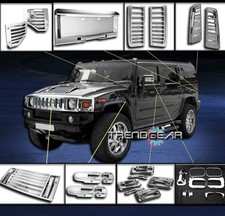 2006-2009 HUMMER H2 CHROME COVER TRIM 36PCS COMBO HOOD SIDE VENT REAR TAIL LIGHT picture