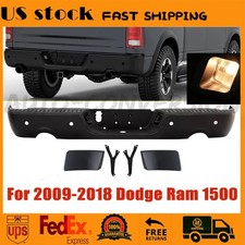 For 2009-2018 Dodge Ram 1500 Black Rear Step Bumper Assembly with Sensor Holes picture
