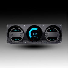 1981-1989 Dodge Ram Truck LED Direct Replacement Gauge Cluster with Teal LEDs picture