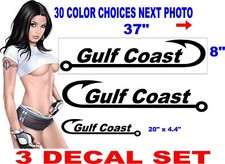 FITS GULF COAST Boat decal boats decals HULL SIDE  30 color choices picture