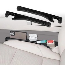 WINUERK 2Pcs PU Leather Car Seat Gap Filler, 15.16*1.97inches, Black picture