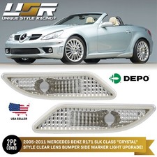 Euro Clear Front Bumper Side Marker Lights For 05-11 Mercedes R171 SLK Class picture