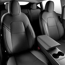 Maysoo BLACK Leather Seat Cover SET 2020-2024 Tesla Model Y (FULL SET) +Free S&H picture