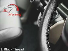 LEATHER STEERING WHEEL COVER FOR SPECTRE R45 BLACK SEAM picture