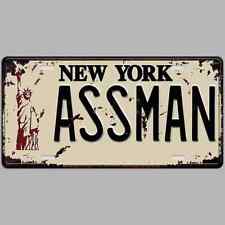 Seinfeld New York AssMan Vintage Novelty Metal License Plate NEW picture