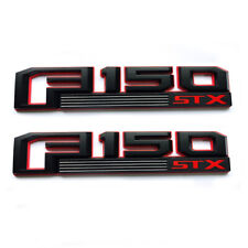 2pack OEM F150 STX Emblems Fender Badges 3D for F-150 STX Genuine Black Red picture