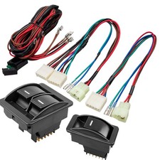 12V Universal Power Window Switch Kit & Wiring Harness kit for 2 Door Vehicles picture