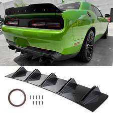 Rear Bumper Lip Spoiler Diffuser Splitter Shark Fins For Dodge Challenger SRT8 picture