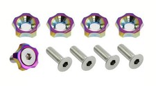 NEWVMS STAR 10 PC FENDER BUMPER HEADLIGHT WASHER 10MM 10 MM BOLT KIT NEO CHROME picture