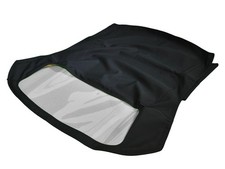 Fits 1964-1966 Fiat 1100 1200 1500 Soft Top Canvas Black PlWindow picture