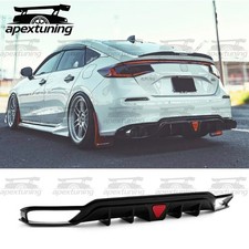 Rear Diffuser Kit w/ LED For 2022-2026 Honda Civic FL1 5DR Hatchback JDM Gloss picture