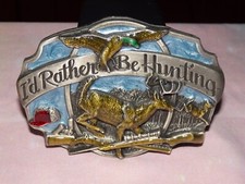 VINTAGE I'D RATHER BE HUNTING TOW HITCH COVER truck/suv trailer 2