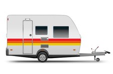Decals Stıcker Graphic for Small Travel Trailer RV Replacement Retro Stripe kit picture