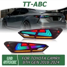 TT-ABC RGB Lens Fit 2018-2024 Toyota Camry Sedan Led Tail Lights DRL+ Animation picture