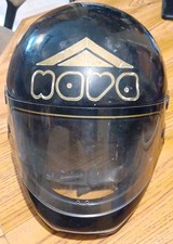 Vintage 1980s Nava IntegralNava 2 Motorcycle Helmet Full Face Black Gold Italy  picture
