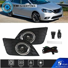 Pair of Fog Lights Lamps+Wiring+Switch Kits For 2016-2018 2019 Nissan Sentra picture