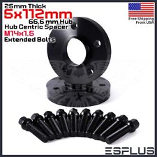 2x 25 mm Audi 5x112 66.6mm Hub Centric Spacer Fit Latest A/Q/R/RS/S/SQ -Series picture