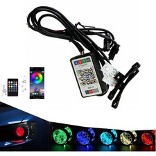 Bluetooth App Control Demon Devil Eye RGB LED Lamps For Headlight Projector Lens picture