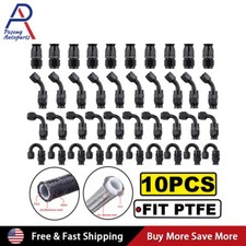 10pcs 4AN 6AN 8AN 10AN 12AN PTFE Fuel Oil Gas Swivel Hose End Fittings Adapter picture
