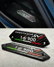 for Aventador SVJ 1 di 900 carbon pillar emblem badge interior set LP700-4 picture