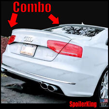 SpoilerKing Fit Audi S8 13-18 D4 Rear Roof Spoiler & Trunk Wing Combo 284R/244L picture
