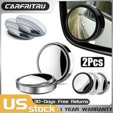 2PCS 360° Side Blind Spot Mirrors Round HD Glass Convex Rear View Mirror for Car picture