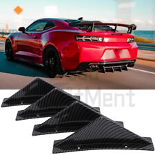 4x Rear Bumper Diffuser Lip Splitter  Fin Carbon Fiber For Chevy Camaro SS picture
