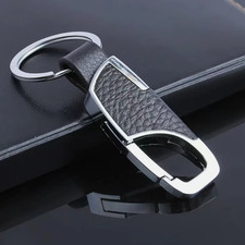 1PC Keychain Key Ring Carabiner Clip Keyring Chain Fob Holder Silver Metal@A picture