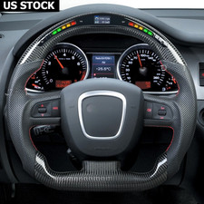 For 2008-10 Audi B7 A5 A4 Q7 RS4 RS5 S4 S5 Real Carbon Fiber LED Steering Wheel picture