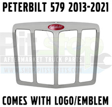 Peterbilt 579 2012-2021 Chrome Radiator Grille Surround with Emblem Logo picture