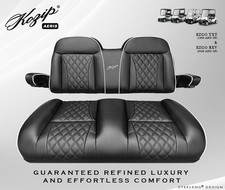 'KOZIP' EZGO TXT/RVX 1996+ GOLF CART FRONT SEAT/BACKREST CUSHION SET (BLACK) picture