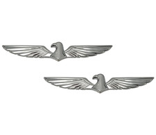 3D CHROME ABS BIRD EAGLE WINGS CAR TRUCK EMBLEM DECAL PAIR 5 1/2
