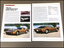 Lamborghini Miura Car Review Print Article with Specs SV 1966 1968 1970 1971 238 picture